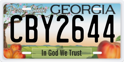 GA license plate CBY2644