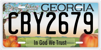 GA license plate CBY2679