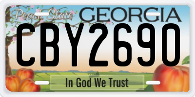GA license plate CBY2690