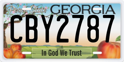 GA license plate CBY2787