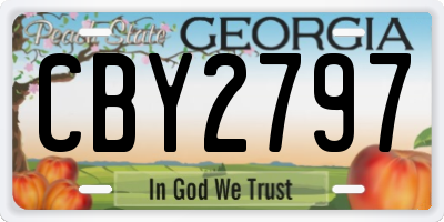 GA license plate CBY2797