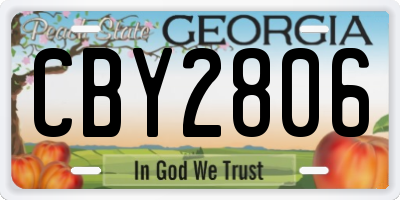 GA license plate CBY2806