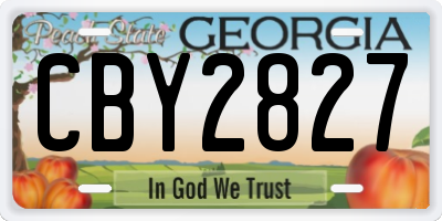 GA license plate CBY2827