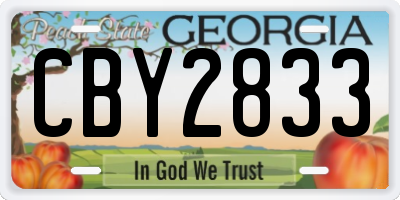 GA license plate CBY2833