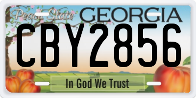 GA license plate CBY2856
