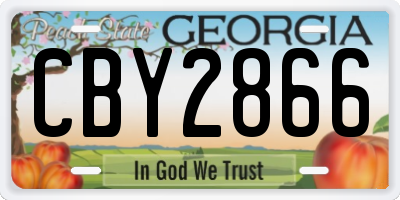GA license plate CBY2866