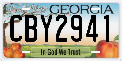 GA license plate CBY2941