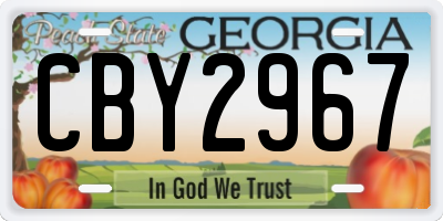 GA license plate CBY2967