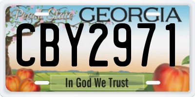 GA license plate CBY2971