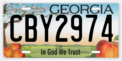 GA license plate CBY2974