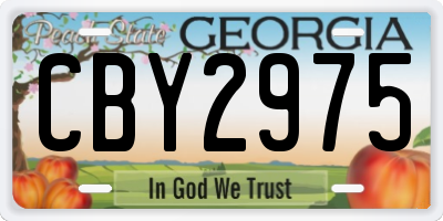 GA license plate CBY2975