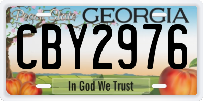GA license plate CBY2976