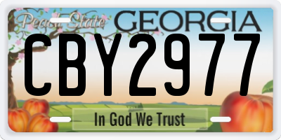 GA license plate CBY2977