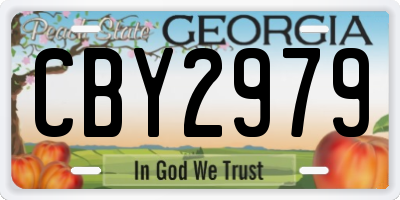 GA license plate CBY2979