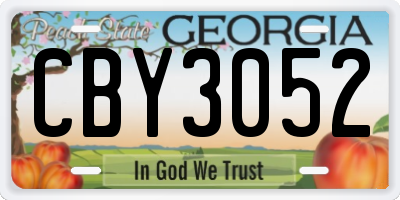 GA license plate CBY3052