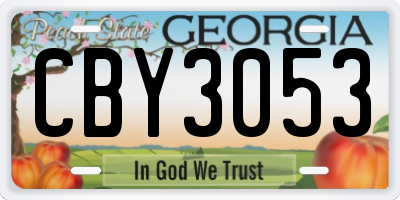 GA license plate CBY3053