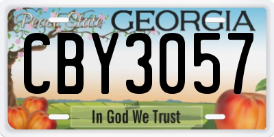 GA license plate CBY3057