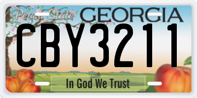 GA license plate CBY3211