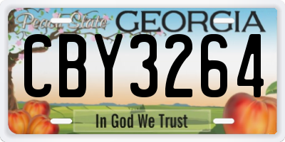 GA license plate CBY3264