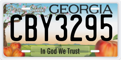 GA license plate CBY3295