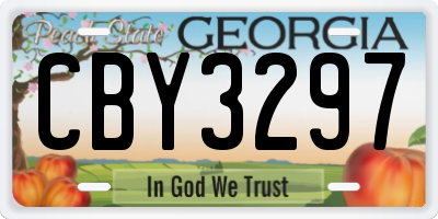 GA license plate CBY3297