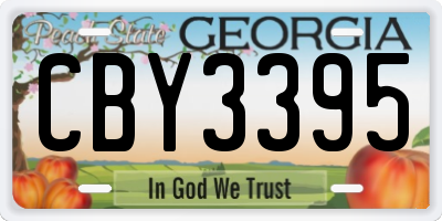GA license plate CBY3395