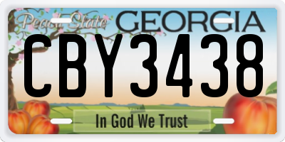 GA license plate CBY3438
