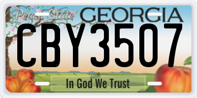 GA license plate CBY3507