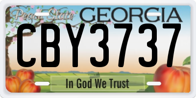 GA license plate CBY3737