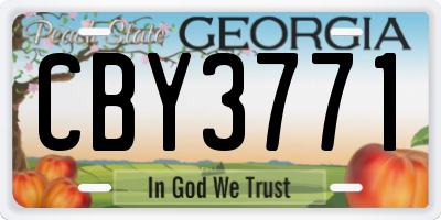 GA license plate CBY3771