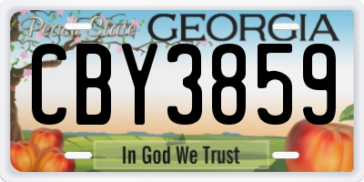 GA license plate CBY3859