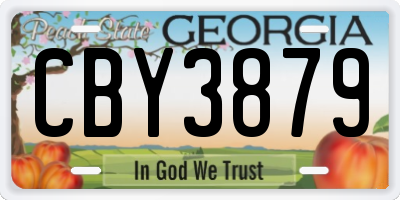 GA license plate CBY3879