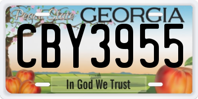 GA license plate CBY3955