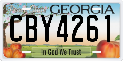 GA license plate CBY4261