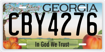 GA license plate CBY4276