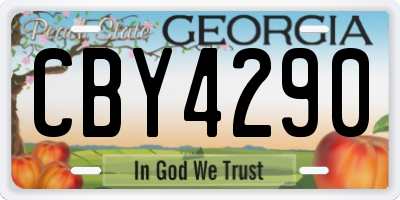 GA license plate CBY4290