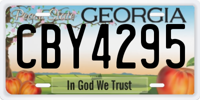 GA license plate CBY4295