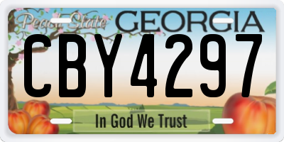 GA license plate CBY4297