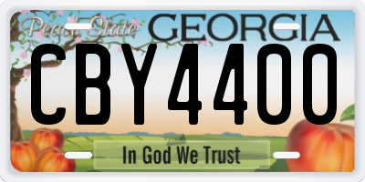 GA license plate CBY4400