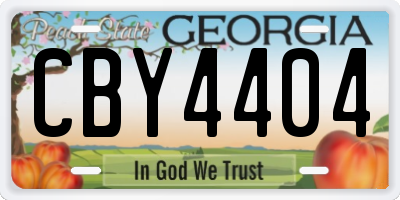 GA license plate CBY4404