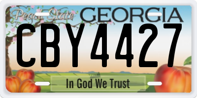 GA license plate CBY4427