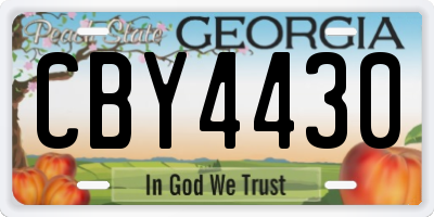 GA license plate CBY4430