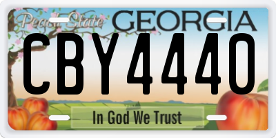 GA license plate CBY4440