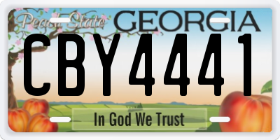 GA license plate CBY4441