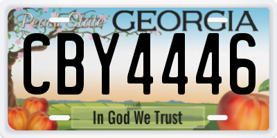 GA license plate CBY4446