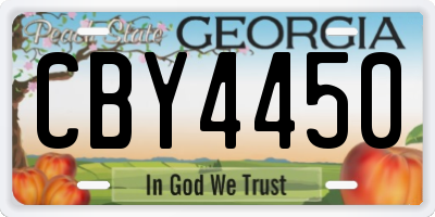 GA license plate CBY4450