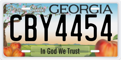 GA license plate CBY4454