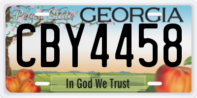 GA license plate CBY4458