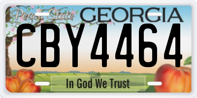 GA license plate CBY4464
