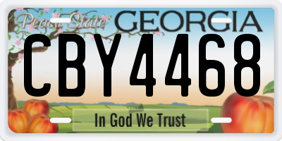 GA license plate CBY4468
